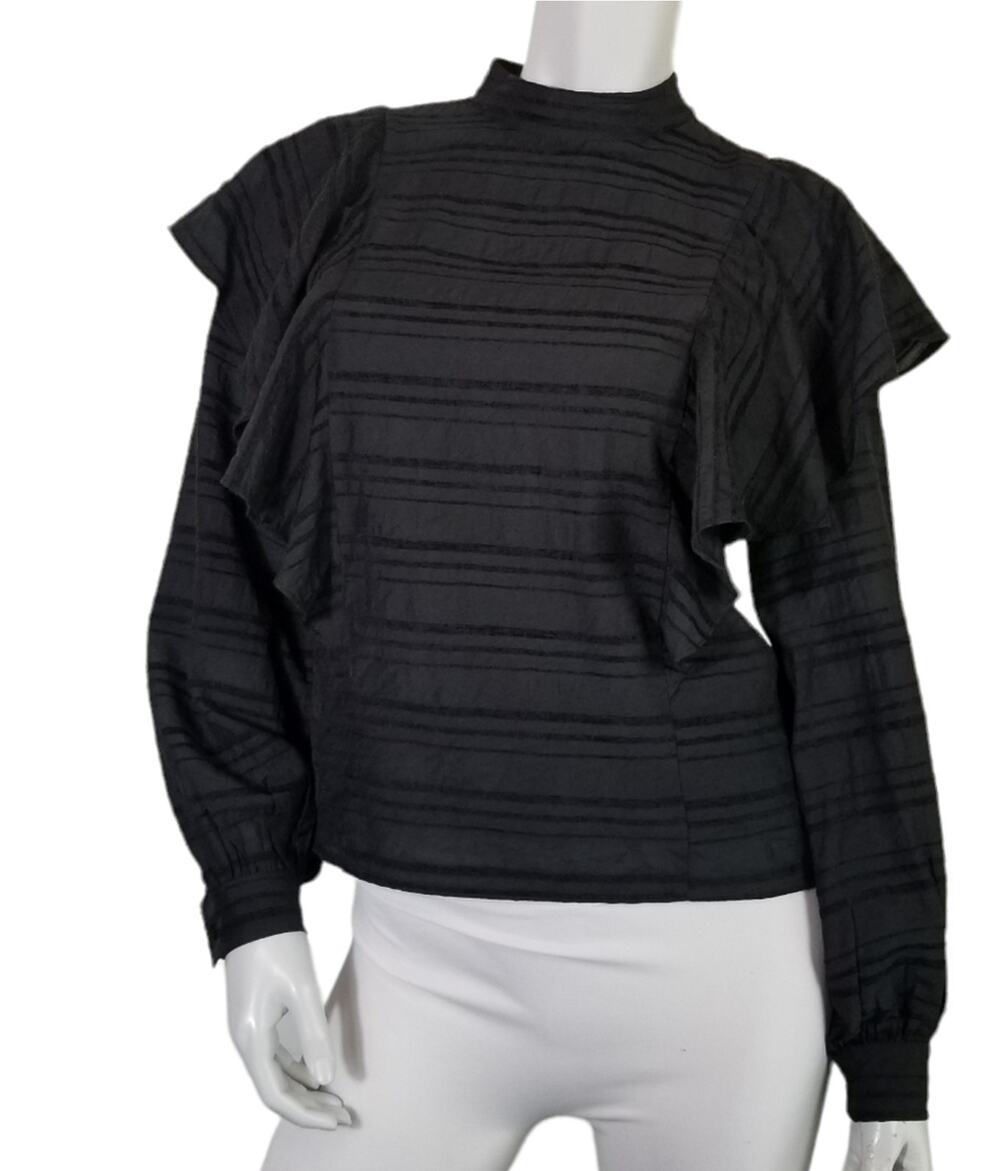 Allison Joy SZ XS Blouse Bowie Ruffle NEW Wednesday Core Victorian Long Sleeve